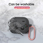 ZORBES® Earbuds Case Cover for Samsung Galaxy Buds 3 Protective Silicone Skin Cover with Carabiner Fashion Retro Gaming Machine Earbuds Case Cover for Samsung Galaxy Buds 3/3 Pro, Black