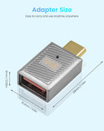 Verilux USB C to USB OTG Adapter with 10Gbps Data Transfer and 120W Fast Charging | Zinc Alloy Housing