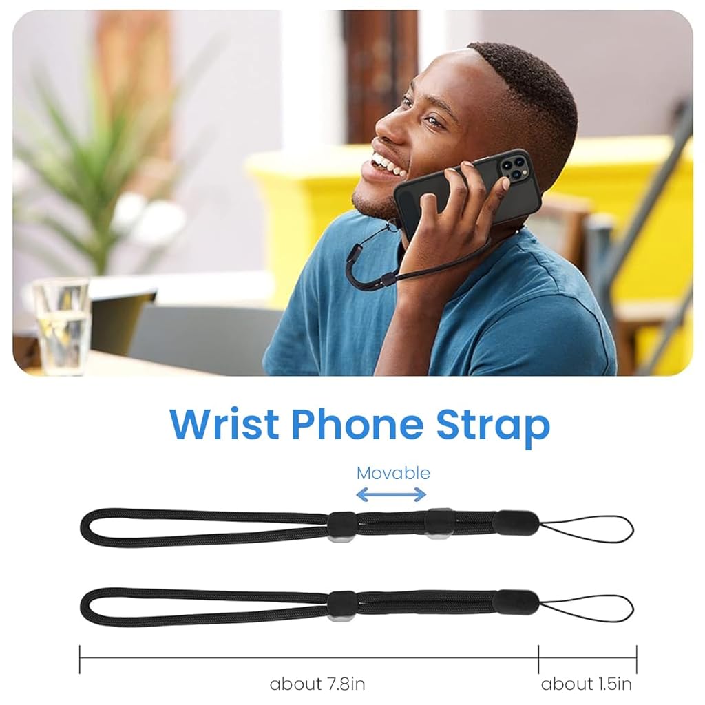 ZORBES® Phone Lanyard for Case Adjustable Strap Set Universal Neck and Wrist with 2 Self-Adhesive Inserts Sling Not Includes 3 PCS