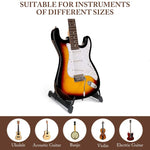 ZORBES® Guitar Floor Stand Folding Guitar Rack Stand Guitar Tripod Stand Acoustic Guitar Rack Stand Anti-Scratch Silicone Padded Design Universal Adjustable Guitar Stand for Ukulele, Bass, Violin