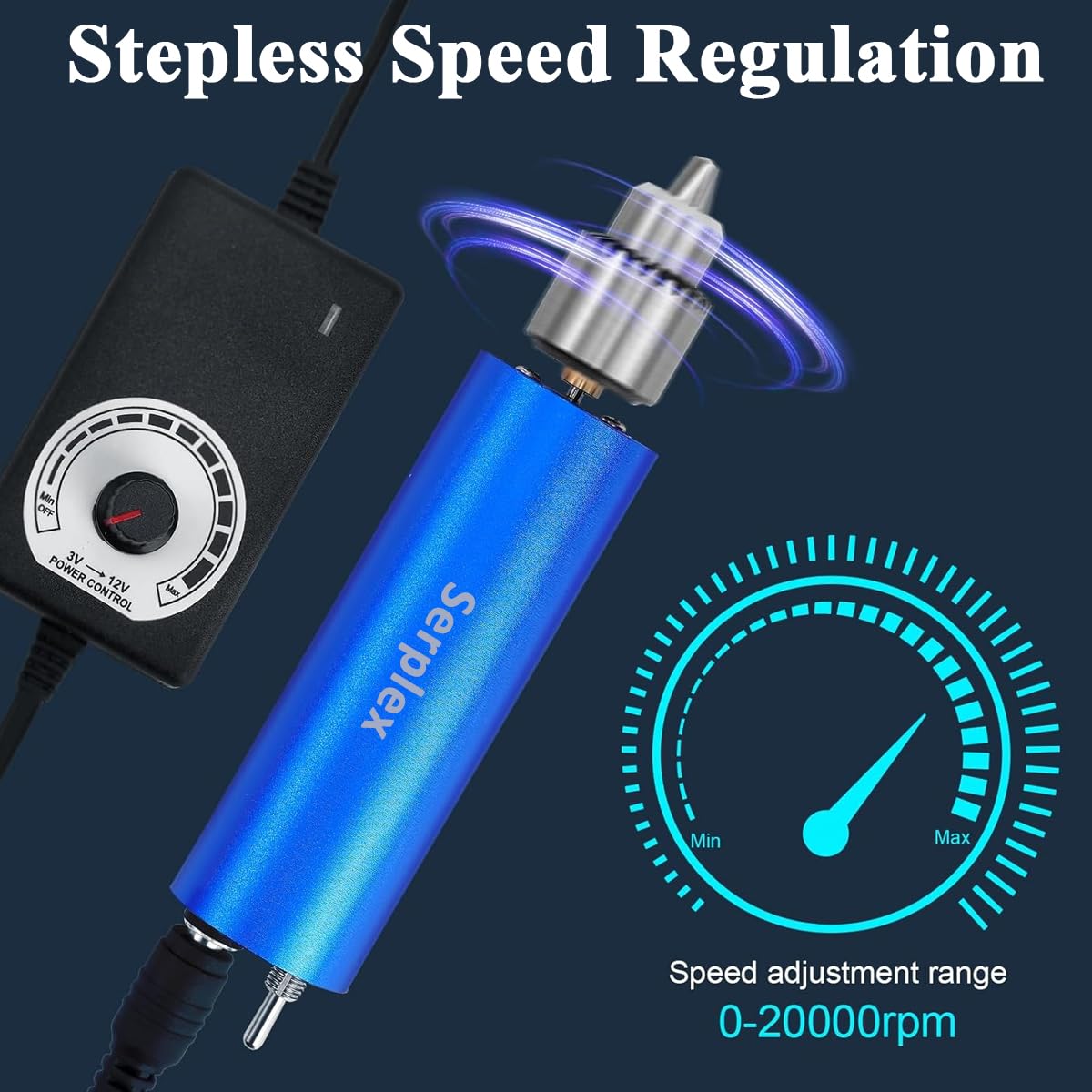 Serplex Mini Electric Drill Kit with Adjustable Speed Controller for Crafts