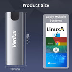 Verilux M.2 NVMe SATA SSD Enclosure SATA to USB HDD Enclosure with 2 in 1 USB Cable Tool-Free USB 3.2 Gen 2 10Gbps NVMe PCI M-Key/B+M Key, Aluminum External SSD Hard Drive Case Complies with UASP