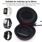 Verilux Travel Watch Hard Storage Box Case Cover for 38mm/42mm/40mm/44mm iWatch Series5/4/3/2/1,Wristwatches & Smart Watches up to 50mm, Black, Nylon