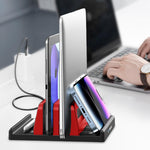 ZORBES® Adjustable Size Vertical Laptop Stand Slot for Desk Foldable, Ventilated Riser for Gaming, DJ & Office Use Safe & Practical Support for Apple & Other Laptops