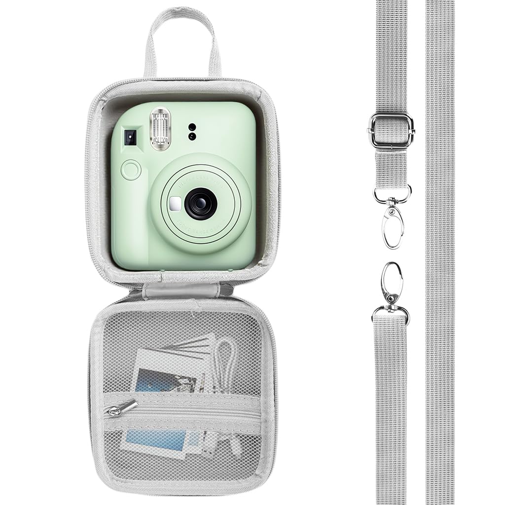 ZORBES® Compatible with Fujifilm Instax Mini 12/11/9/8,Instant Camera Case Bag with Removable Shoulder Strap,Hard Shell EVA Anti-Scratch Travel Case Bag Accessories Built in Mesh Pocket