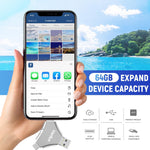 Verilux Pendrive 64GB for iPhone and Android with 4 in 1 Type C USB Adapter | Metal Keychain Design