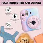 ZORBES® Camera Case for Fujifilm Instax Mini 12 Soft Silicone Protective Case with Print Shoulder Strap, Anti-Scratch for Fujifilm Instax Mini 12 Camera Case Cover (Without Camera)