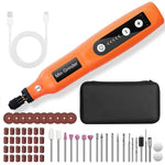 Verilux Rotary Tool Kit for DIY Crafts with 5 Speeds and 58 Accessories | Cordless USB Charging Design