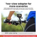 Verilux Magnet Adapter Mount for DJI Action 4 or 3 with Secure Claws | Outdoor Vlogging Tripod Connection