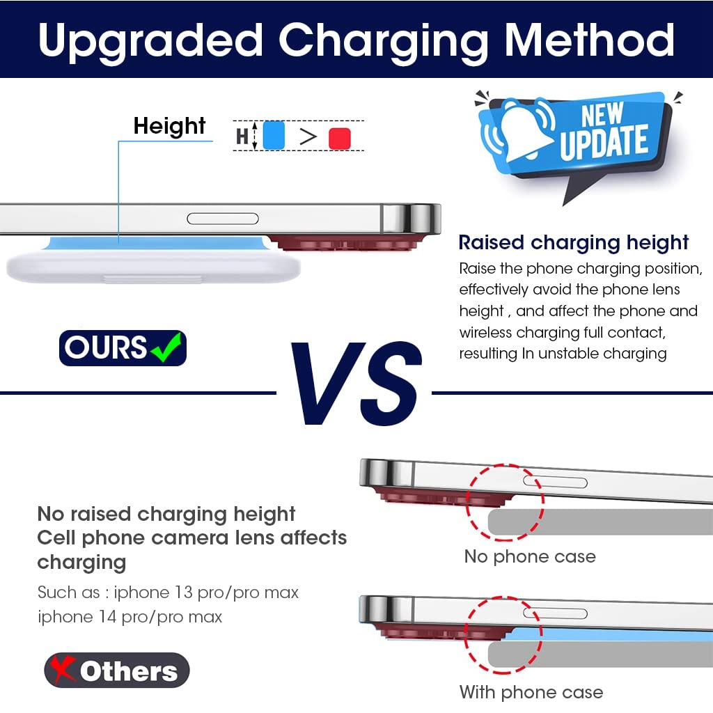 ZORBES® 3 in 1 Wireless Charger for Apple iWatch Airpods, Fast Wireless Charger for iPhone, Apple Charging Station Charging Dock Mag-Safe Charger Stand for iPhone iWatch Airpods