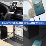 Verilux Aux Cable for Speakers with 9.8 ft Length and Gold Plated Connectors | Nylon Braided