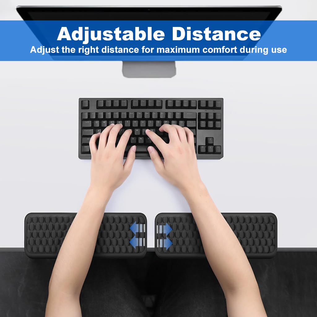 ZORBES® Arm Rest for Desk, L-Shaped Memory Foam Elbow Pads with Non-Slip Base