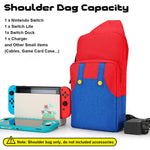 ZORBES® Carry Bag for Switch/Lite/OLED/Steam Deck Cartoon Mario Bag Accessory Bag for Swith Game Console Waterproof Double Layer Large Capacity Carry Bag for Switch Console, Game Controllers, Cables