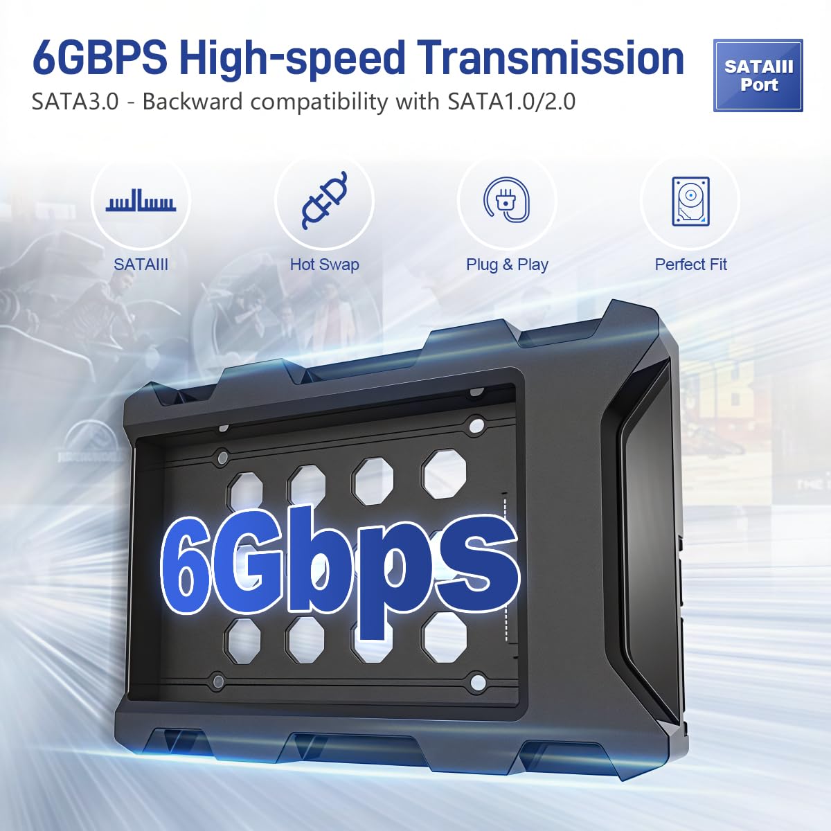 ZORBES SATA III Bracket | 6Gbps for 2.5-Inch HDD & SSD