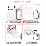 ZORBES® Thermal Printer Paper Roll 5 PCS White 57mm*25mm