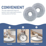 Verilux® 4Pcs Microfiber Mop Pads 9.84 Inches Round High Absorbent Microfiber Mop Pads Replacement for Rotary Mop Wet Dry Use Microfiber Mop Pads, Compatible Most Round Spin Mop & Bucket