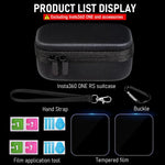 ZORBES® Carrying Case for Insta360 ONE RS Camera, AntiScratch Hard Case Waterproof Storage Bag Hard Shell Camera Bag Protective Travel Case with 2Pc Camera Screen Protector, Not Included Insta360 ONE
