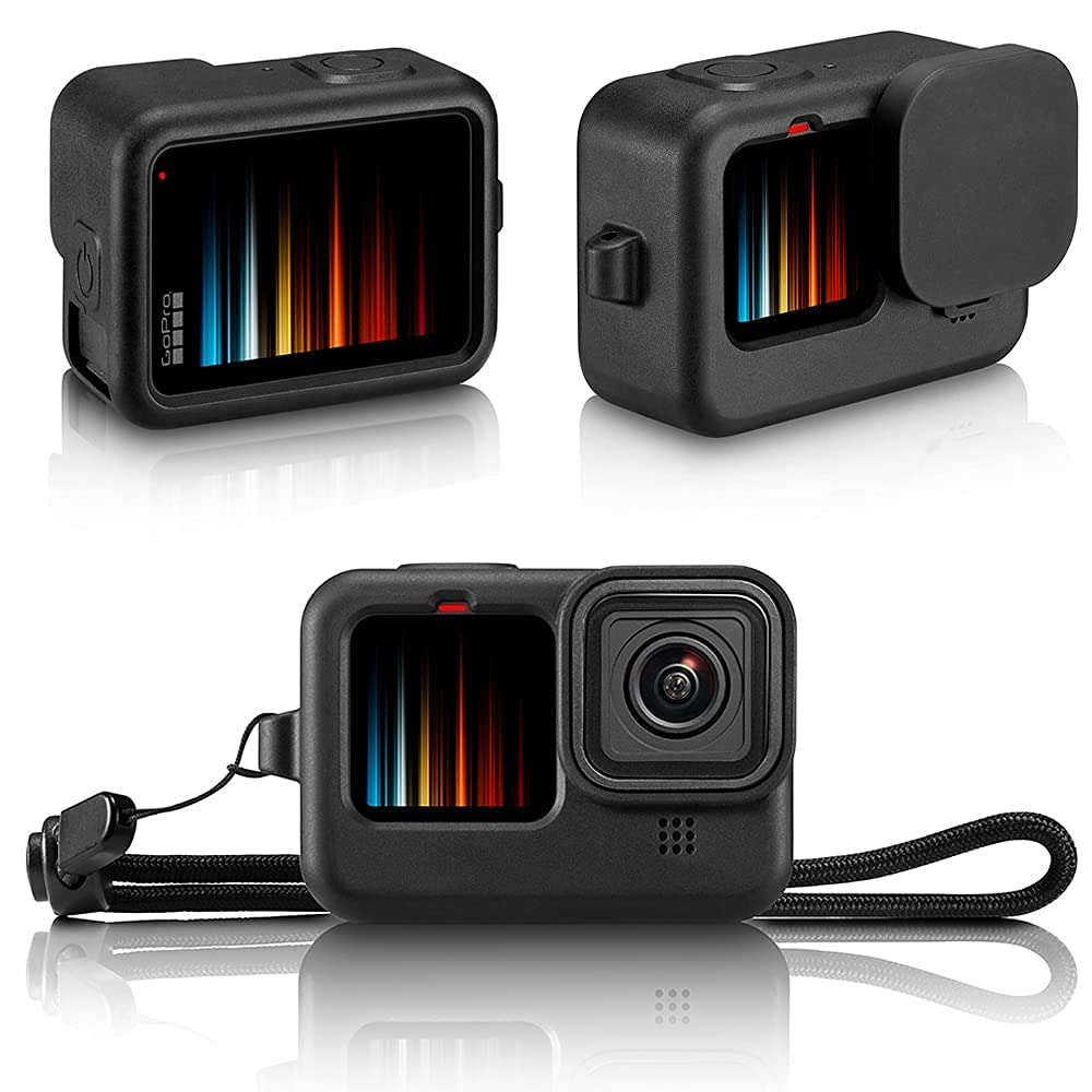 ZORBES® 7pcs Hero 9/10 Accessories Kit -Waterproof Case Tempered Glass Screen Protector Lens Protector HD Front Display Lens Protector Silicone Rubber Protective Case Silicone Lens Cover