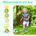 ZORBES® Waterproof AirTag Holder Cartoon Dino Yellow Brooch Pin AirTag Holder Silicone Waterproof AirTag Holder Anti-Lost Brooch Pin AirTag Holder for Kids, Luggage, Bag, Backpack