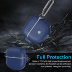 ZORBES® Protective Case for QuietComfort Earbuds II 2022, Shockproof Case for QuietComfort Earbuds II Charging Case Charging Case TPU Protective Cover with Lanyard and Keychain (Blue)