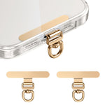 ZORBES® 2-Pack Stainless Steel Phone Case Tether Tabs, Ultral Slim 0.18mm Tether Tabs with Swivel D Ring, Multipurpose Tether Tabs for Phone Charm, Phone Sling, Phone Chain