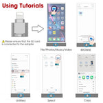 Verilux Micro SD Card Reader for iPhone and iPad with Plug and Play Function | TF Memory Card Access