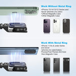 Verilux® Mobile Phone Stand, 360° Rotatable Mag-netic Phone Holder, Easy Clip On Phone Holder As Travel Accessories, Folding Travel Mag-netic Phone Holder for Desk, Airplane Seat Tray, Car Seat