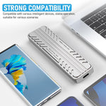 Verilux® M.2 NVMe SSD Enclosure Aluminum NVMe Enclosure 10Gbps USB C External SSD Enclosure NVMe M.2 Enclosure USB 3.1 Gen2 for PCIe M Key B + M Keys Size 2230/2242/2260/2280