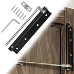 Serplex® Automatic Door Closer, Quiet Slow Closing Door, Adjustable Tension & Opening Limit, Stainless Steel Surface-Mounted Easy Door Closer, Universal Fit