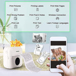 ZORBES® Mini Printer, Portable Bluetooth Thermal Printer Inkfree Pocket for Mobile Smartphone Photo Wireless Printer Compatible with iOS, Android with 10 Rolls Printing Paper for Study Note