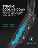 ZORBES® M.2 SSD Heatsink, Aluminum M.2 2280 SSD Heatsink with Thermal Silicone Pads