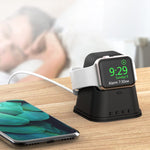 ZORBES® 2 in 1 Charger Stand for Apple Watch Charging Dock Holder Stand Accessories for Apple Watch Series 7/6/5/4/3/2/1/SE(45/44/42/41/40/38mm) Charging Adapters NOT Included - Black