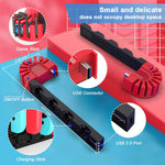 ZORBES® 2 In 1 Switch Controller Charging Dock Extension For Switch&Oled Model Joycons Switch Controller Charging Dock Station With 9 Storage Slots For Switch Game Cartridges,Game Consoles,USB,Black