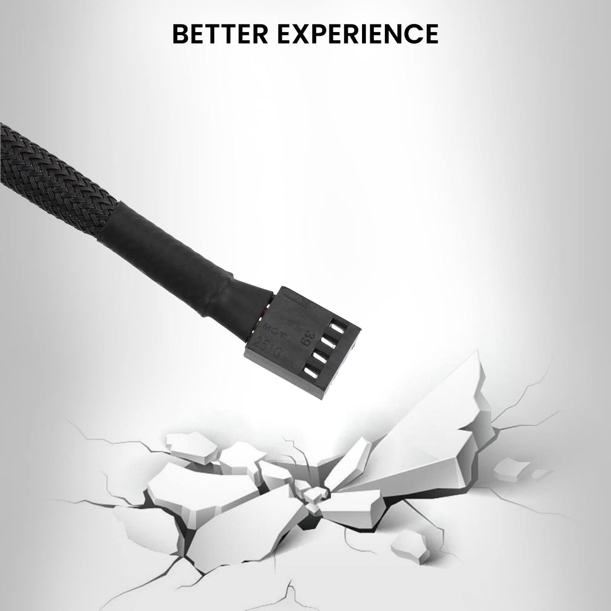 Verilux PWM Fan Hub Splitter for PC Cooling Fans featuring 1 to 5 Way Design and 15.7 in Nylon Sleeve | Easy Installation