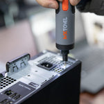 Verilux® Handheld Electric Screwdriver Kit - 4V Cordless Electric Screwdriver, LED Work Light, 26 pieces Screwdriver Bits, Screw Adapter, Tool Case, USB C Cable, Power Screwdriver(Grey)