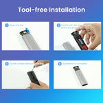 Verilux M.2 NVME SSD Enclosure with Dual Protocol 10Gbps USB C and Aluminum Alloy Case