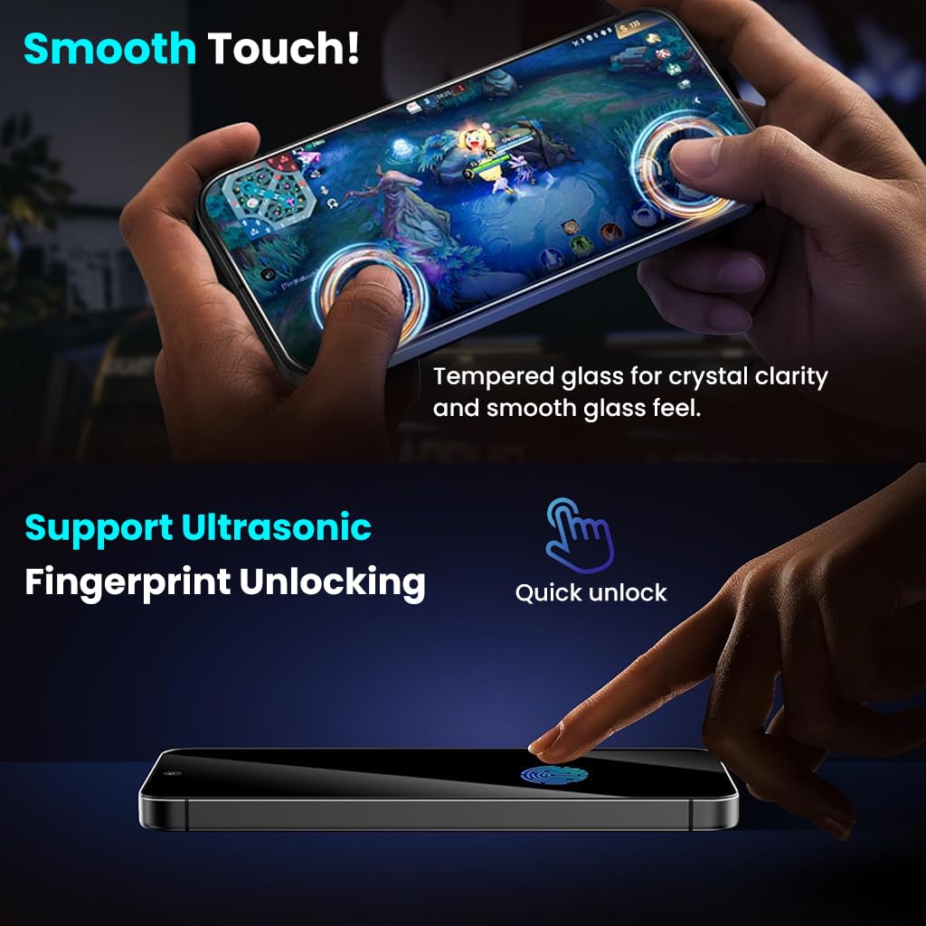 ZORBES® Compatible with Samsung S25 Ultra 2Pcs Screen Protectors HD Tempered Glass Privacy Screen Protectors Anti-scratch Screen Protectors withScreen Alignment Tool & Accessories Pack