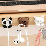 ZORBES® Cute Cartoon Desk Cable Holder Organizer, Self Adhesive Single Charging Cable Holder Retainer for Desk, Decorative Cable Holder for Car, Desk, Bedside