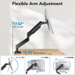 Verilux® Desk Monitor MountAluminum Alloy Monitor Arm Desk Mount with Flexible Arm 360° Rotatable Monitor Screen Mount Screw-Mount Single Monitor Mount for 1332 Screens up to 22 lbs