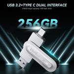 Verilux® 256GB USB 3.2+ Type C Hi-Speed SSD, Maximum Read Speed 550MB/s, Maximum Write Speed 450MB/s