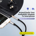 Verilux 3.5mm Audio Aux Cable for Phones and Car | 10ft Extension with 24k Gold Connectors
