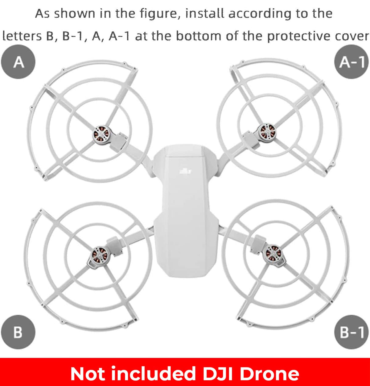 ZORBES® DJI Mini 2 Propeller Protector Outdoor Flying Propeller Guards Anti-Collision Propeller Protector for DJI Mini 2/Mavic Mini/SE Anti-Collision Propellers Protector, Not Included DJI Drone