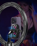 Verilux® Phone Cooler LED Dual Turbo Fan Phone Cooler with Real Time Temp Display & Adjustable Temperature Clip-on Phone Cooler for iOS & Android Smartphones from 4.5 to 6.7 in