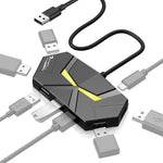 Verilux® 7 in 1 USB Colourful Ambient Light USB HUB Multi-Port Adapter USB 2.0