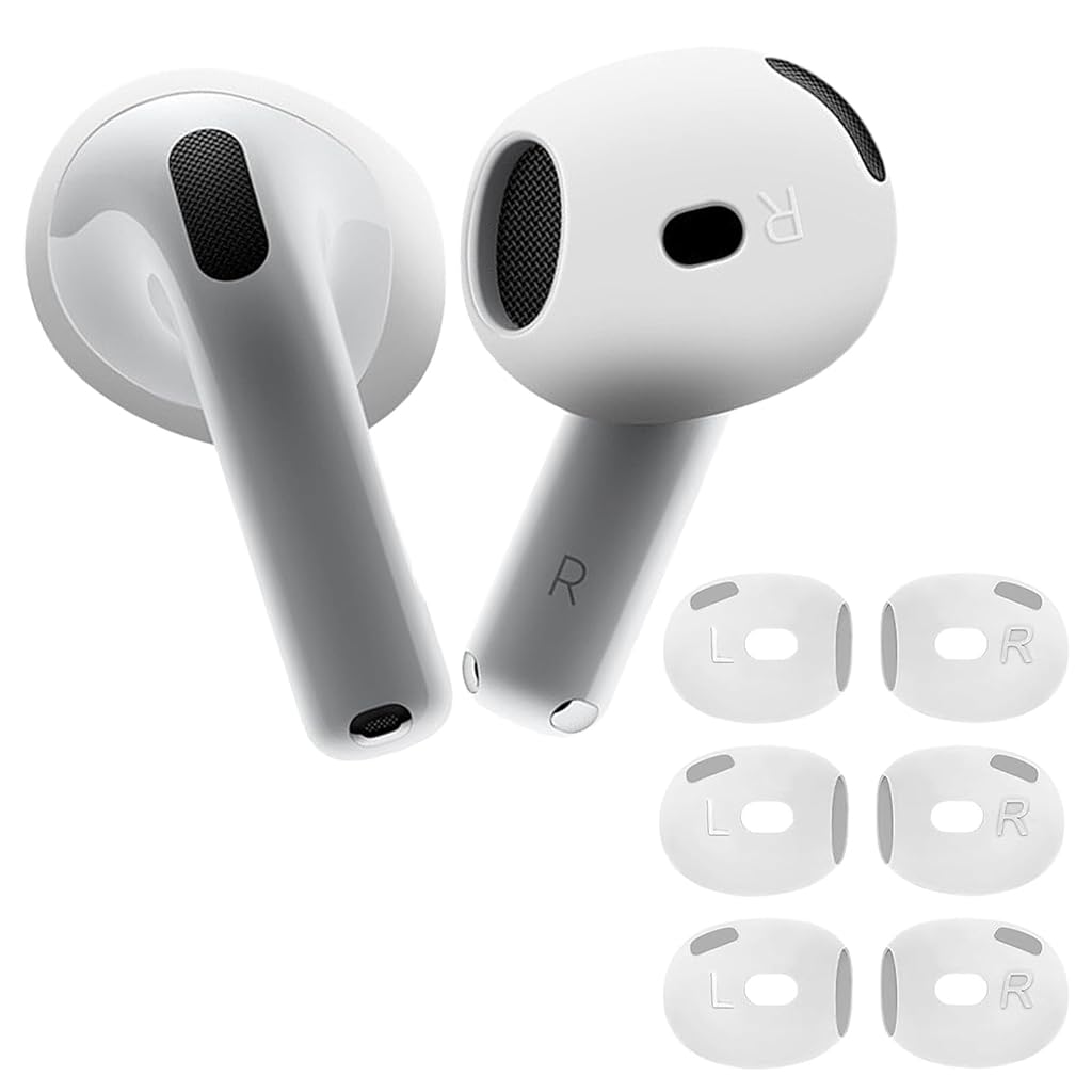 ZORBES® 3 Pairs Anti-Slip Ear Tips for AirPods 4, Soft Silicone Ear Covers for Secure Fit & Comfort Wearing, Protective Scratch-Resistant Earbuds Cover Accessories