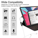 Verilux USB Sound Card for Laptop and PC featuring 3.5mm Audio Adapter | Plug & Play Black
