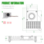 Verilux® Cooler for Raspberry Pi 5, Combines a Temperature-Controlled Blower Cooling Fan and an Alumium Heatsink and Thermal Pad to Accelerate Heat Dissipation for Raspberry Pi 5