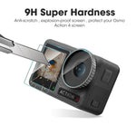 Verilux Screen Protector for DJI Osmo Action 3 with 9H Tempered Glass 0.3mm Shield | Set of 6