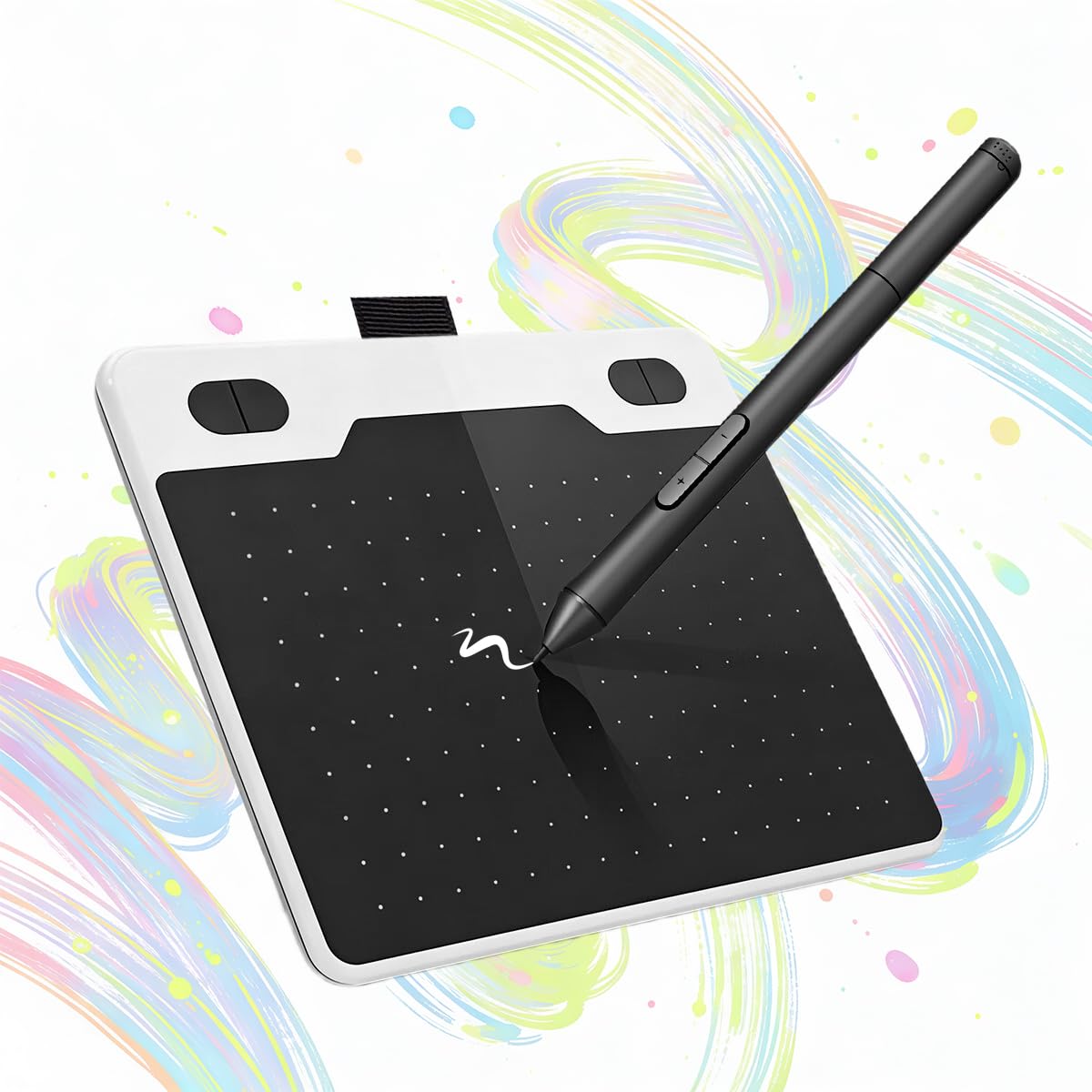 ZORBES® Graphics Drawing Tablet for Phone/Tablet/PC, Digital Drawing Tablet with Stylus Pen & Refill Tips, Hot Key Design, Slim Plug-in Graphics Tablet for Art, Design, Note Taking, 21x17x0.7cm