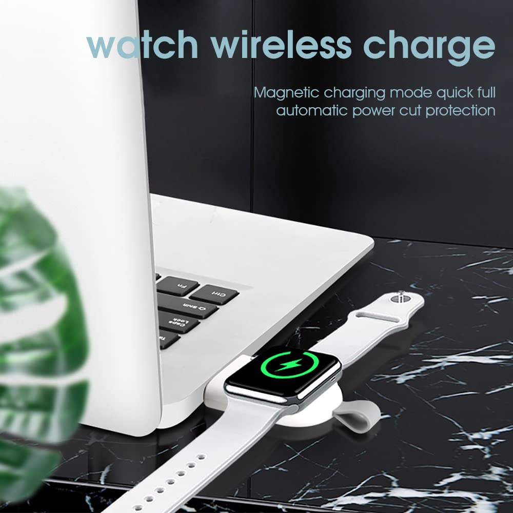 ZORBES® Charger for Apple Watch, Travel Car Charger, Portable USB Cordless Fast Charging Compatible with Apple Watch Series